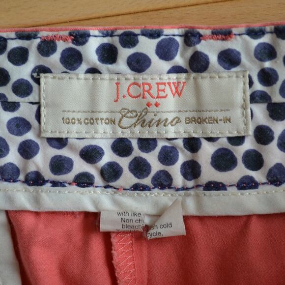 J Crew Chino Khaki Shorts Pink Size 10 - Picture 2 of 3